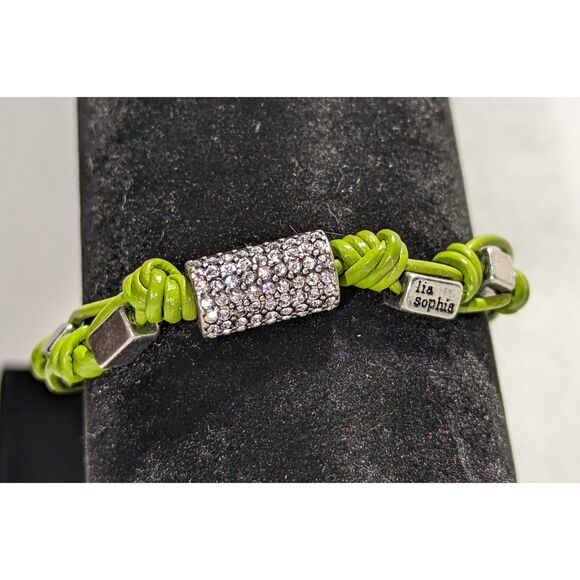 Apple Green Rhinestone Bracelet NWT - Picture 9 of 12